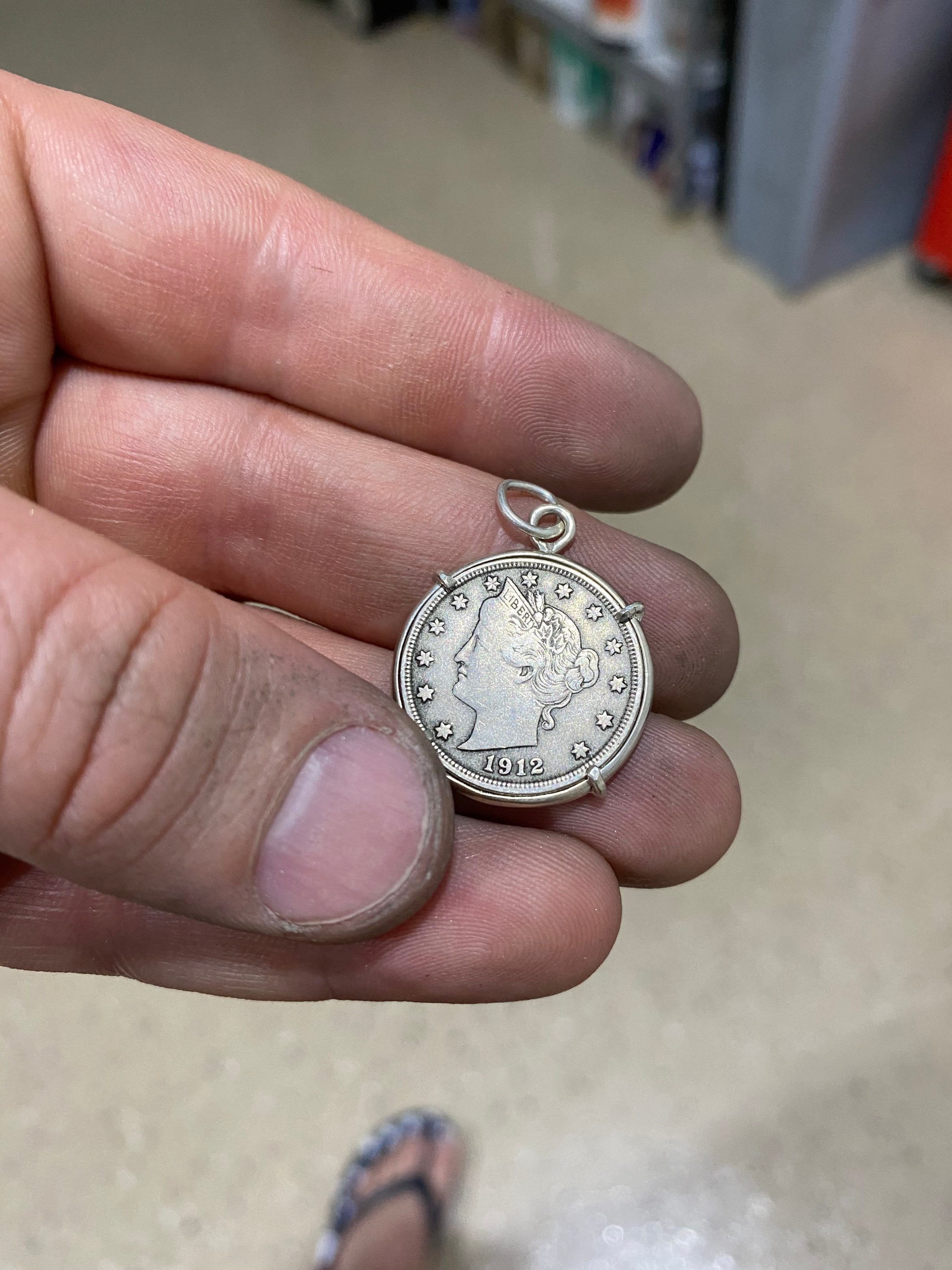 Con Necklace, Slver Dollar Necklace, Vntage Con Necklace - Foto 5