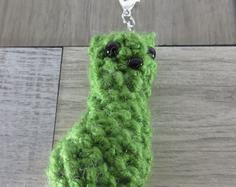 Gehäkelte Alien Katze Schlüsselanhänger
