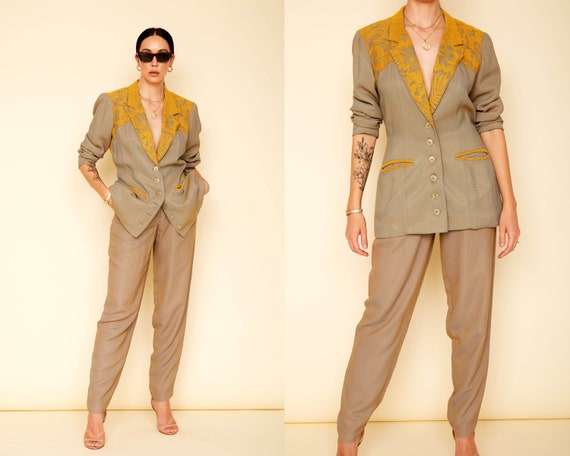 Vintage 90s 2-Piece Suit Set / Oversized Comfortab