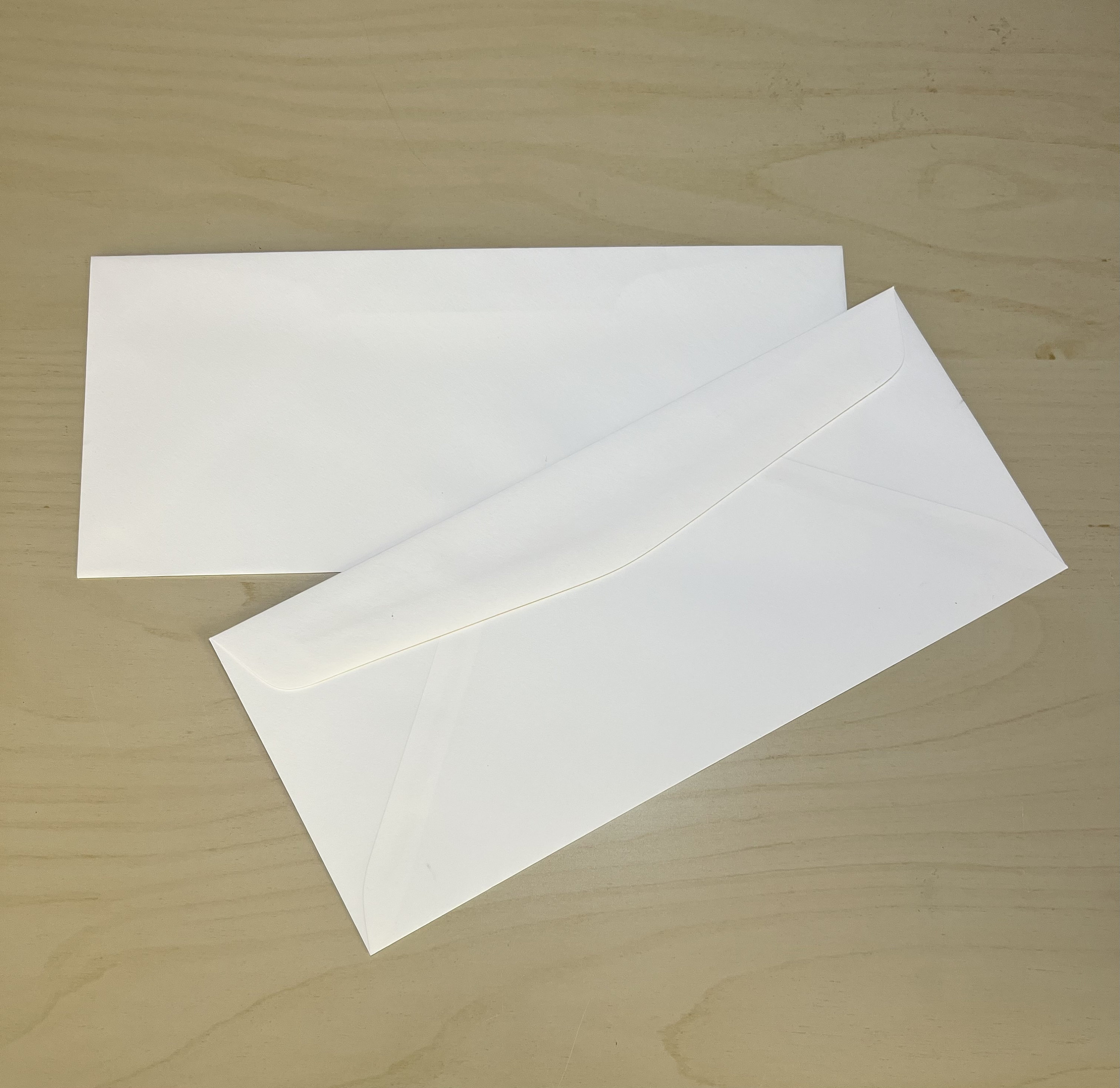 Personalized Business Envelopes 10 White Wove Envelopes Black Ink Printing Envelopes Custom