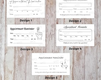 APPOINTMENT REMINDER CARDS ~ Ivory Texture ~ White ~ Astroparche Blue ~ Kraft Paper ~ 250 ~ 500 ~ 1000 ~ 2500 Cards