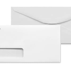 Personalized Business ~ Personal #10 White Wove Window Heat Resistant Film Envelopes~ Custom Black or Full Color Envelope Printing