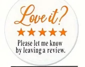 Business Review STICKERS ~ 1 inch Round ~ Please Leave a Review ~ Support Small Business ~ Stickers ~ 5 Star Review