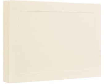 25 Pack IVORY BLANK PANEL Card Stock ~  Single Card ~ 80lb. Cover ~ Fits A7 Envelopes