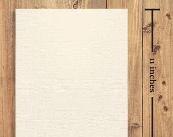 CLASSIC Linen Baronial Ivory Paper - 8 1/2 x 11 in 24 lb Writing Linen 30% Recycled Watermarked 100 Blank Sheets