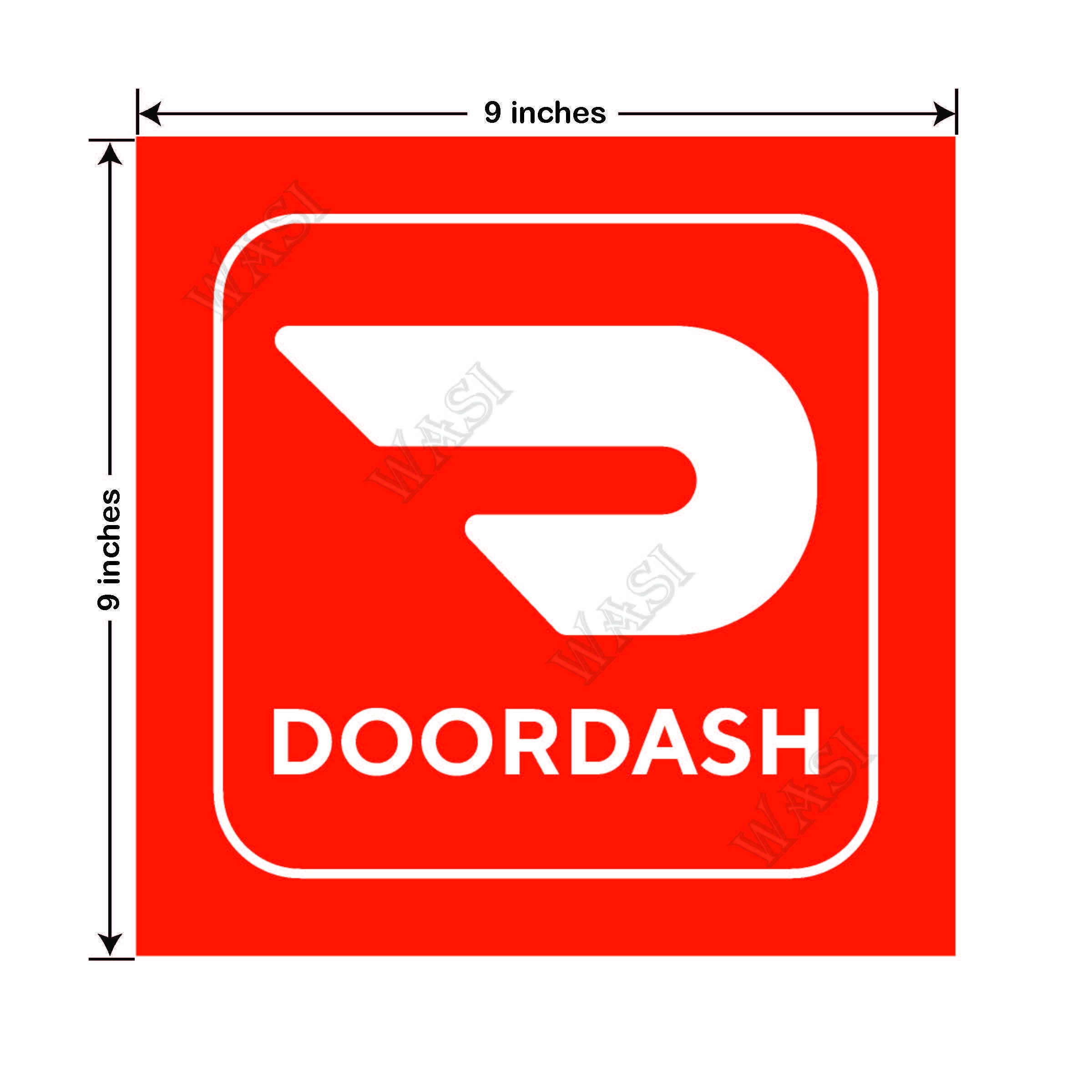 DOORDASH Removable Car Glossy DOORDASH Car No Stickers or