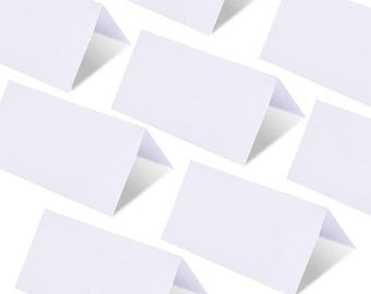 110 Pcs BLANK White TENT CARDS ~ Place Seating Cards ~ Blank Name Cards for Wedding ~ Folded Table Cards ~ Seat Location