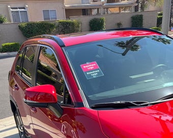 Removable RIDESHARE Driver SiGN ~ Rate Sign on Suction Cups  ~ Double Sided