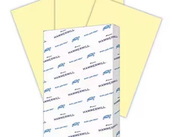 100 Sheets ~ Hammermill Colored Paper 20lb Canary Printer Paper 11 x 17