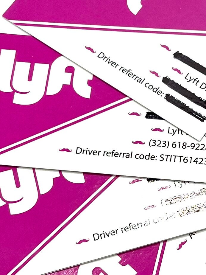 Personalized LYFT Business Cards lyft Code Card lyft Referral Card lyft