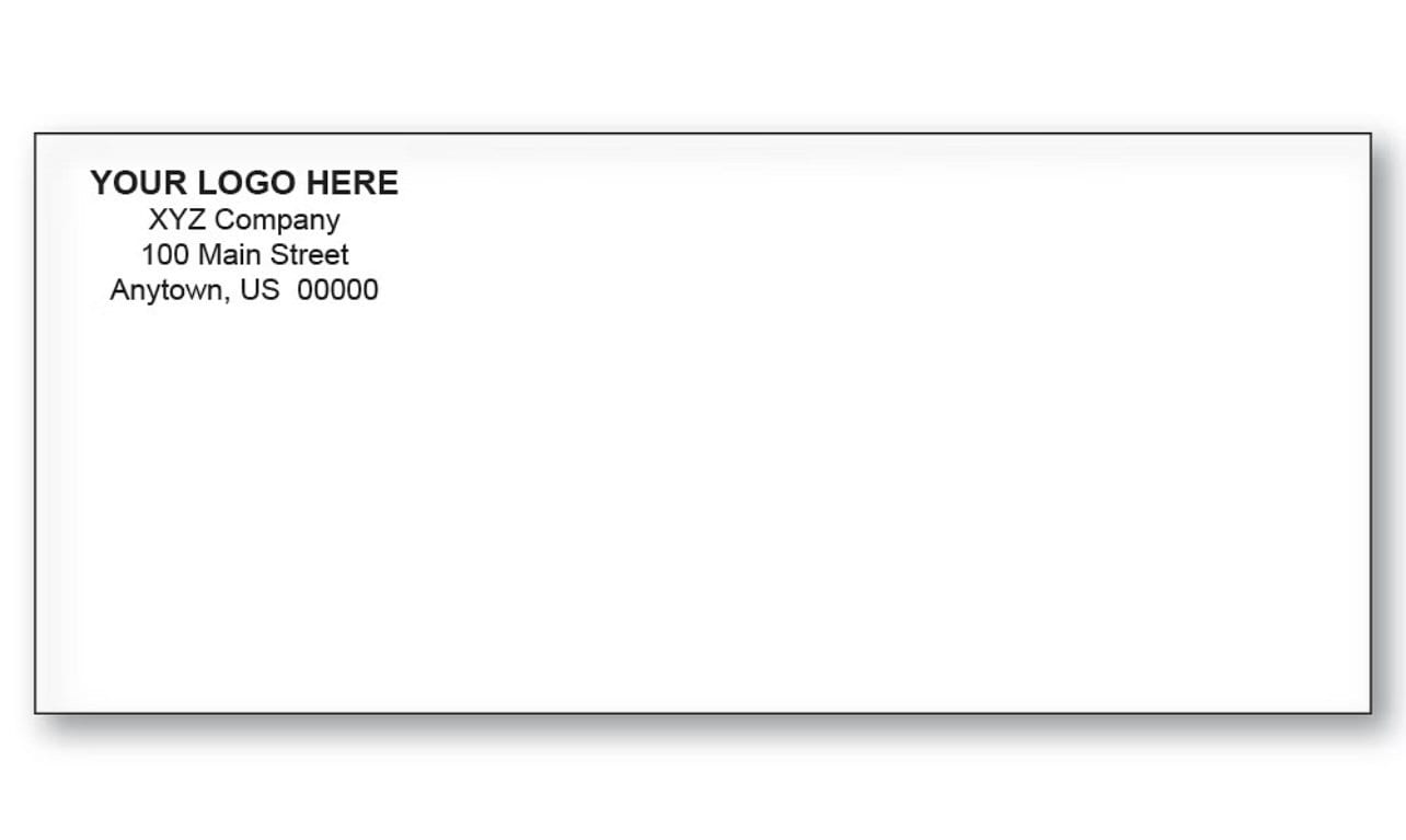 Personalized Business Envelopes 10 White Wove Envelopes Black Ink