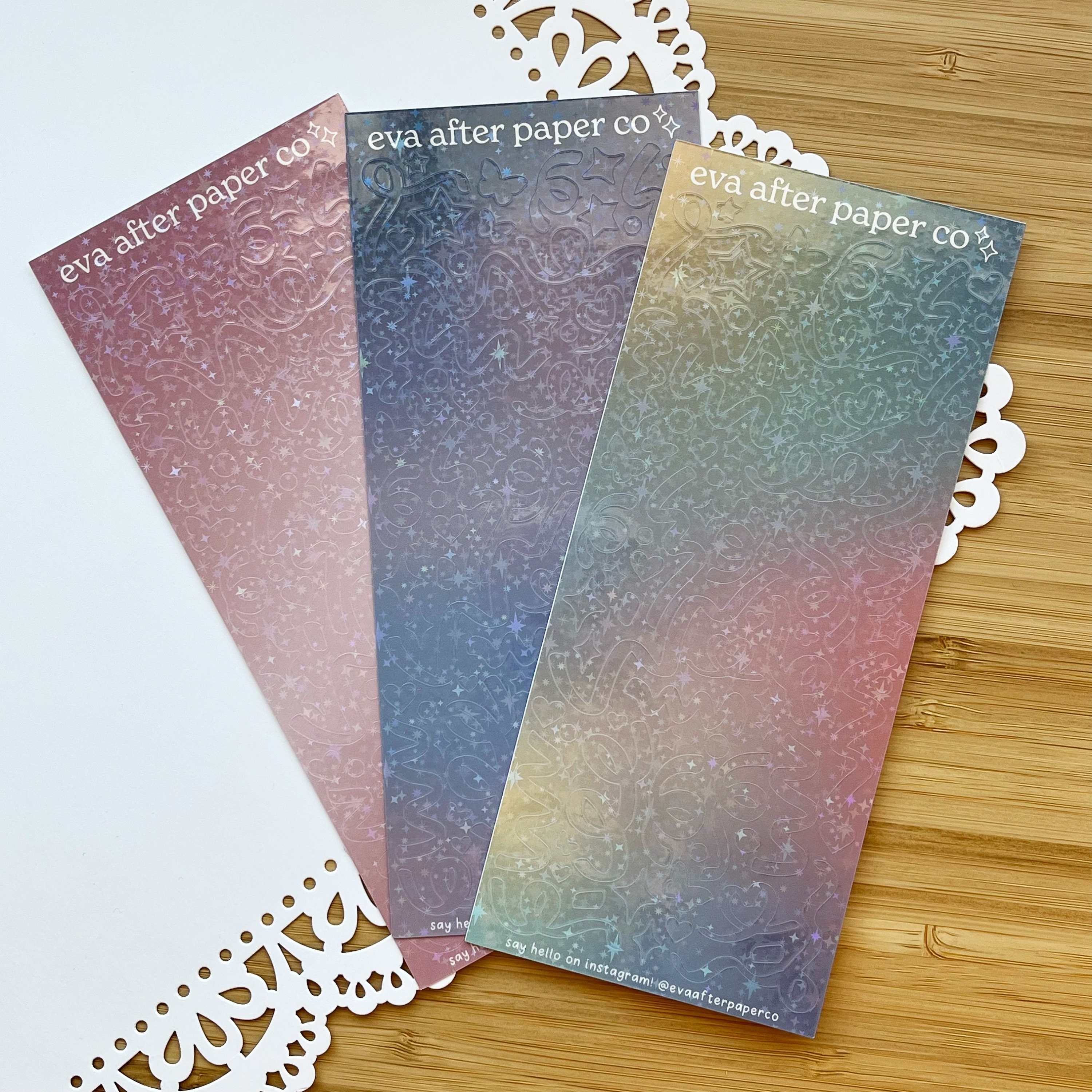 Deco Stickers With Holographic Overlay for Photocard Toploaders ...