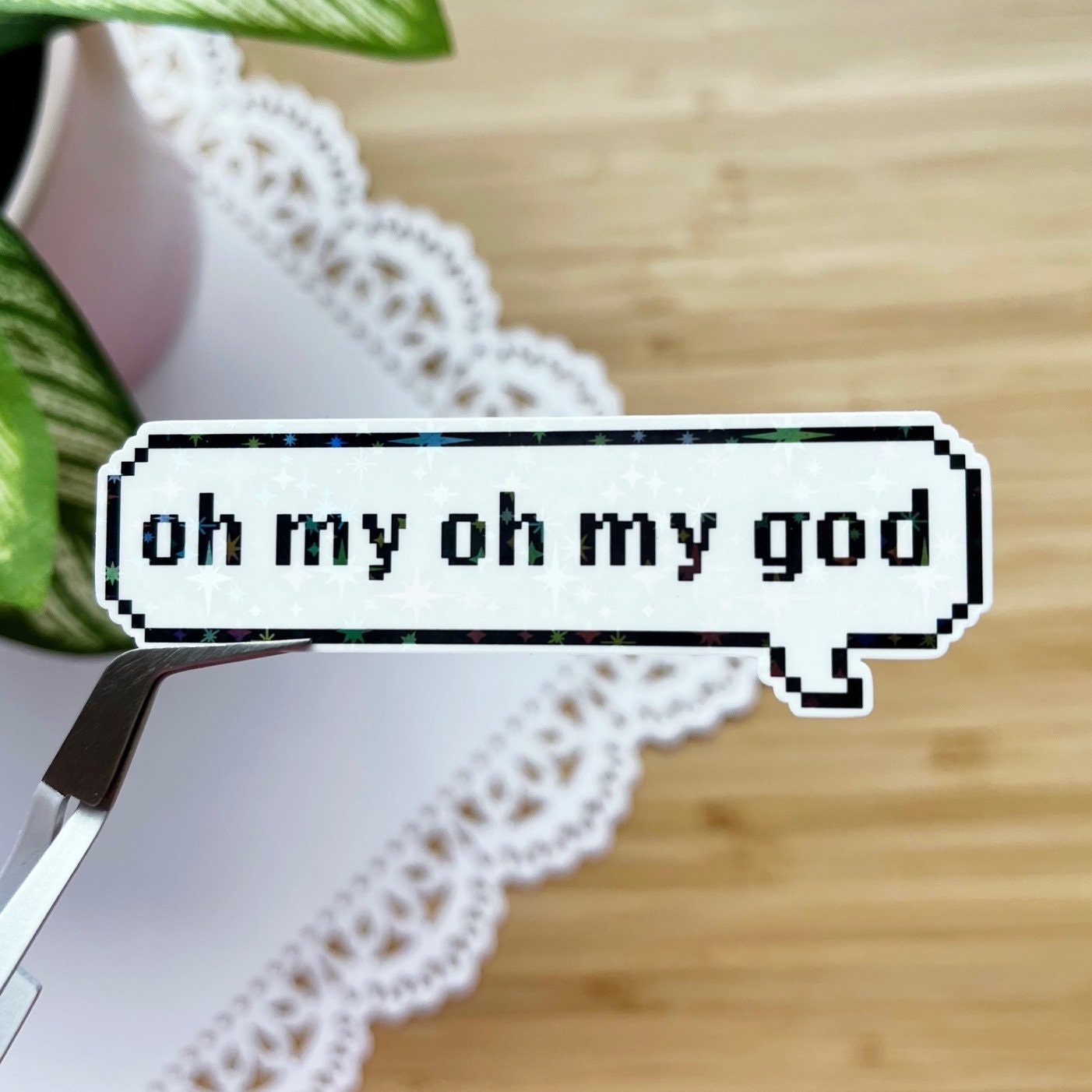 Oh My Oh My God NEW JEANS Die Cut Sticker Holographic Overlay Kpop Stickers OMG Etsy