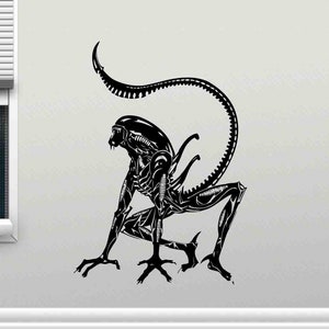 Alien pared calcomanía película monstruo xenomorfo vinilo pegatina plantilla cartel cartel de niños pared arte sala de juegos regalo niños cuarto niño vivero decoración z118