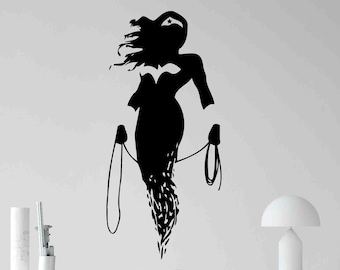 Woman Wall Decal Superhero Poster Sign Vinyl Sticker Children Wall Art Teens Gift Kids Room Design Nursery Decor Comics Poster z447
