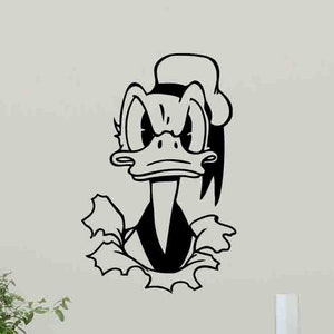 Donald Duck Vinilo calcomanía guardería pared pegatina casa pared signo de walt Disney cartel niños pared arte regalo niños habitación bebé dormitorio decoración z352