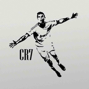 Ronaldo Wall Decal CR7 Vinyl Sticker Football Sign Removable Wall Decal Gym Wall Decor Soccer Player Poster Ronaldo Wall Art Sport Gift 405n