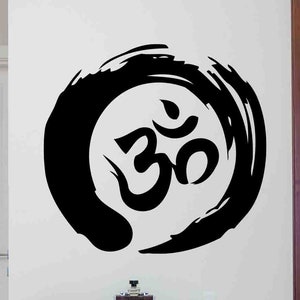 Parete in vinile zen Decal Ohm Simbolo Decal sistema zen DecalYoga Decor Muro Copertina Stencil Parete Regalo zen Poster Poster Carta D'Arte 143b