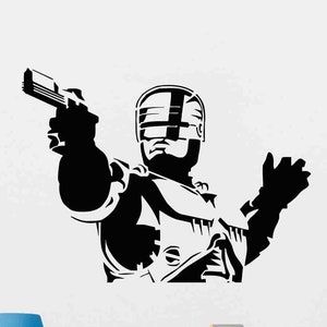 Robocop Wall Decal Movie Sign Vinyl Sticker Home Theater Poster Film Wall Art Teens Gift Kids Room Robocop Decor Robocop Poster z31