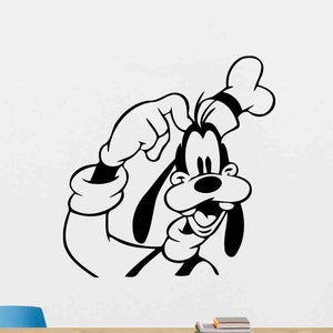 Goofy vinilo calcomanía vivero pared pegatina casa pared signo de Walt Disney Goofy cartel niños pared arte regalo niños habitación bebé dormitorio decoración z344