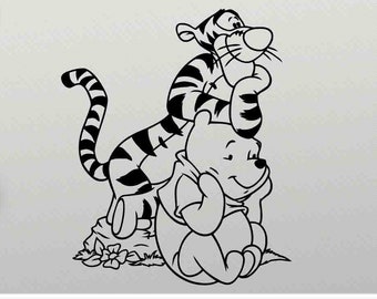 Winnie the Pooh and Tigger Vinyl Decal Nursery Wall Sticker - Etsy Winnie the Pooh and Tigger Vinyl Decal Nursery Wall Sticker - Etsy