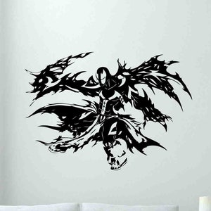 Pegatina de vinilo para pared de Spawn, letrero de pared, plantilla, póster de superhéroe, arte de pared para niños, sala de juegos, regalo, habitación de niños, decoración de guardería z439