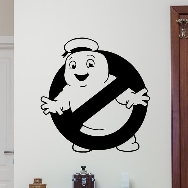 Ghostbusters Wall Decal Vinyl Sticker Marshmallow Man Sign Stay Puft Wall Decor Poster Nursery Wall Art Kids Gift Ghostbusters Print 1462