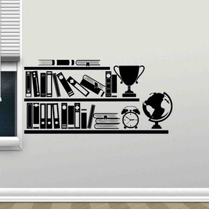 Books Shelves Wall Decal Reading Vinyl Sticker Library Decor Classroom Sign Book Poster School Wall Art Teacher Gift Education Decor 153v