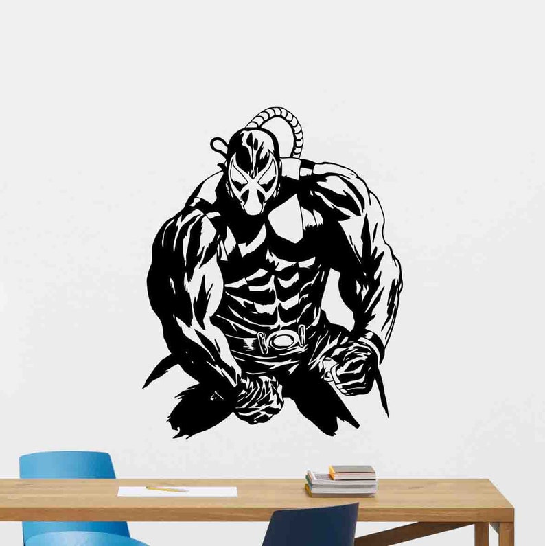 Bane Wall Decal Sign Vinyl Sticker Stencil Superhero Poster Etsy