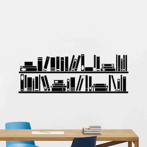 Calcomanía de vinilo para pared con diseño de libros, para aula, decoración de lectura, letrero de biblioteca, póster de libros, arte de pared para la escuela universitaria, regalo para profesores, decoración educativa 152v