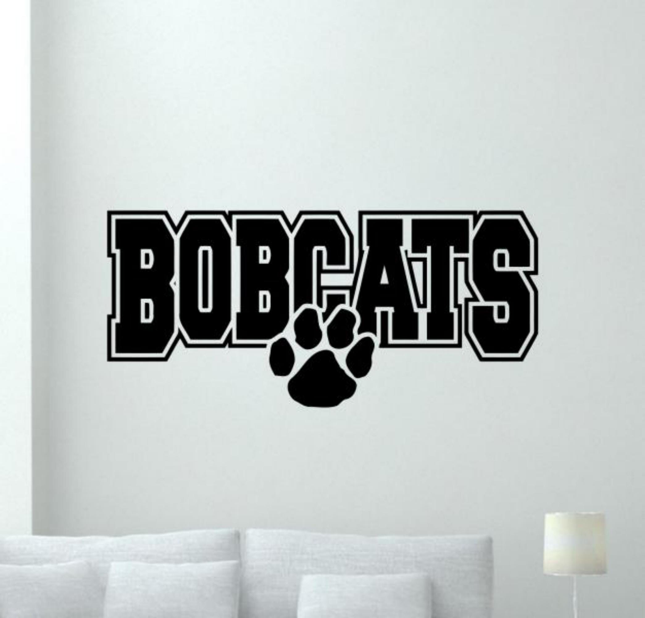 Bobcats Wall Decal Vinyl Sticker Mascot Sign Logo Football Basketball ...