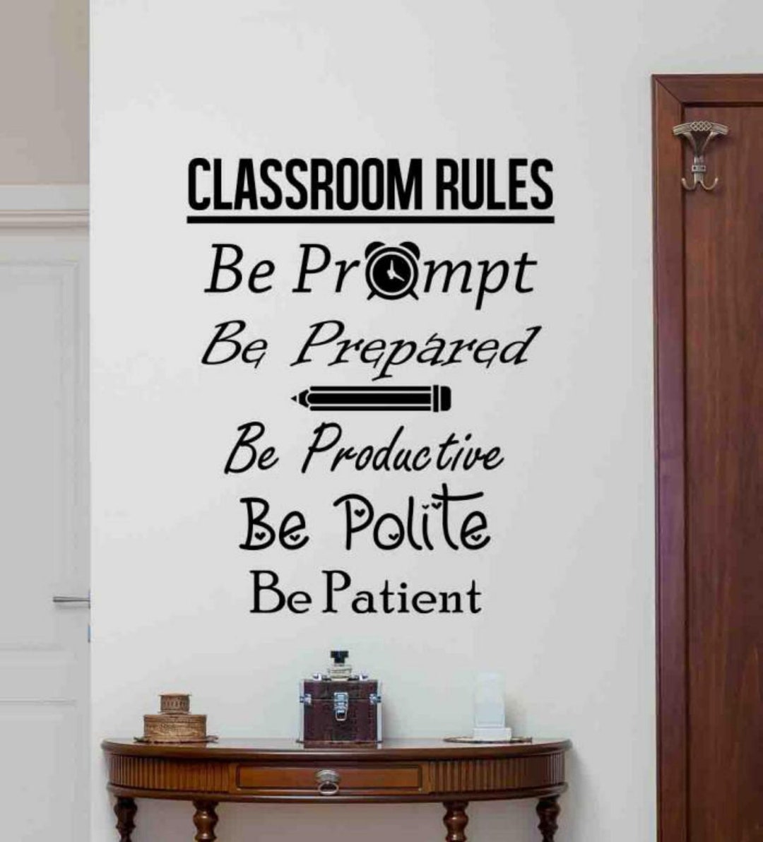 Classroom Rules Wall Decal Classroom Quote Class Sign Vinyl Sticker ...