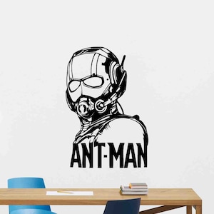 Ant-Man cartel pared calcomanía vinilo pegatina plantilla trátic verdad hombre superhéroe signo niños pared arte sala de juegos regalo niños cuarto niño vivero decoración z313