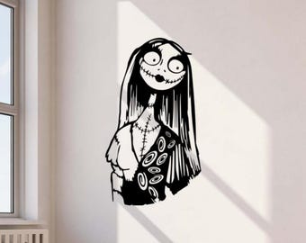 Sally Wall Decal Vinyl Sticker Sign Gift Nightmare Decor Poster Horror Wall Art One Color No Background 4089