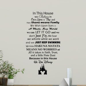 Harry Potter Style House Rules In This House Hogwarts Wall Sticker Quote  Vinyl