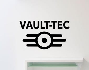 Vault tec Vinyl Aufkleber Gamer Geschenk Logo Movie Zeichen Kinderzimmerdeko Poster Wand Kunst Wandbild Einfarbig Kein Hintergrund 3456