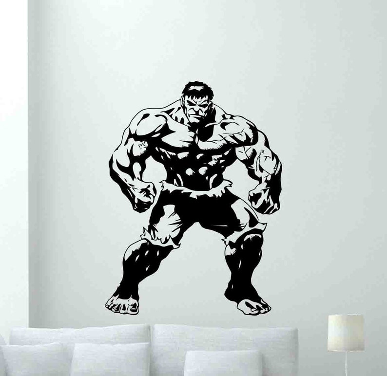 Hulk Wall Decal Sign Vinyl Sticker Stencil Superhero Poster Etsy