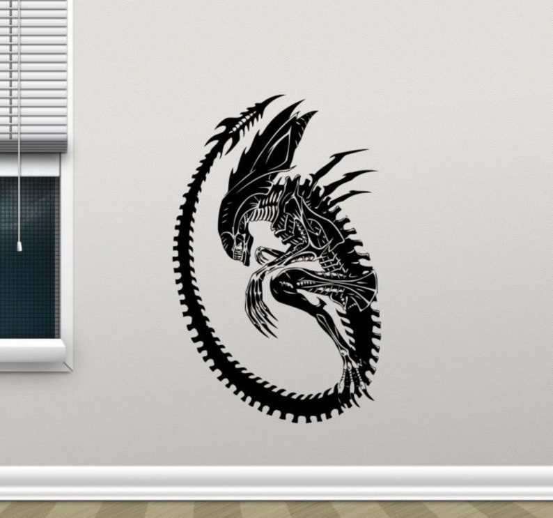Alien Wall Decal Vinyl Sticker Stencil Sign Movie Monster Poster ...