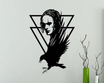 The Crow Wall Decal Vinyl Sticker Movie Gift Sign Theater Decor Poster Wall Art Mural One Color No Background 3411