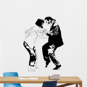 Pulp Fiction Wall Decal Vinyl Sticker Pulp Fiction Dance Zombie Sign Cool Wall Decor Cinema Poster Home Theater Wall Art Hollywood Gift 1468