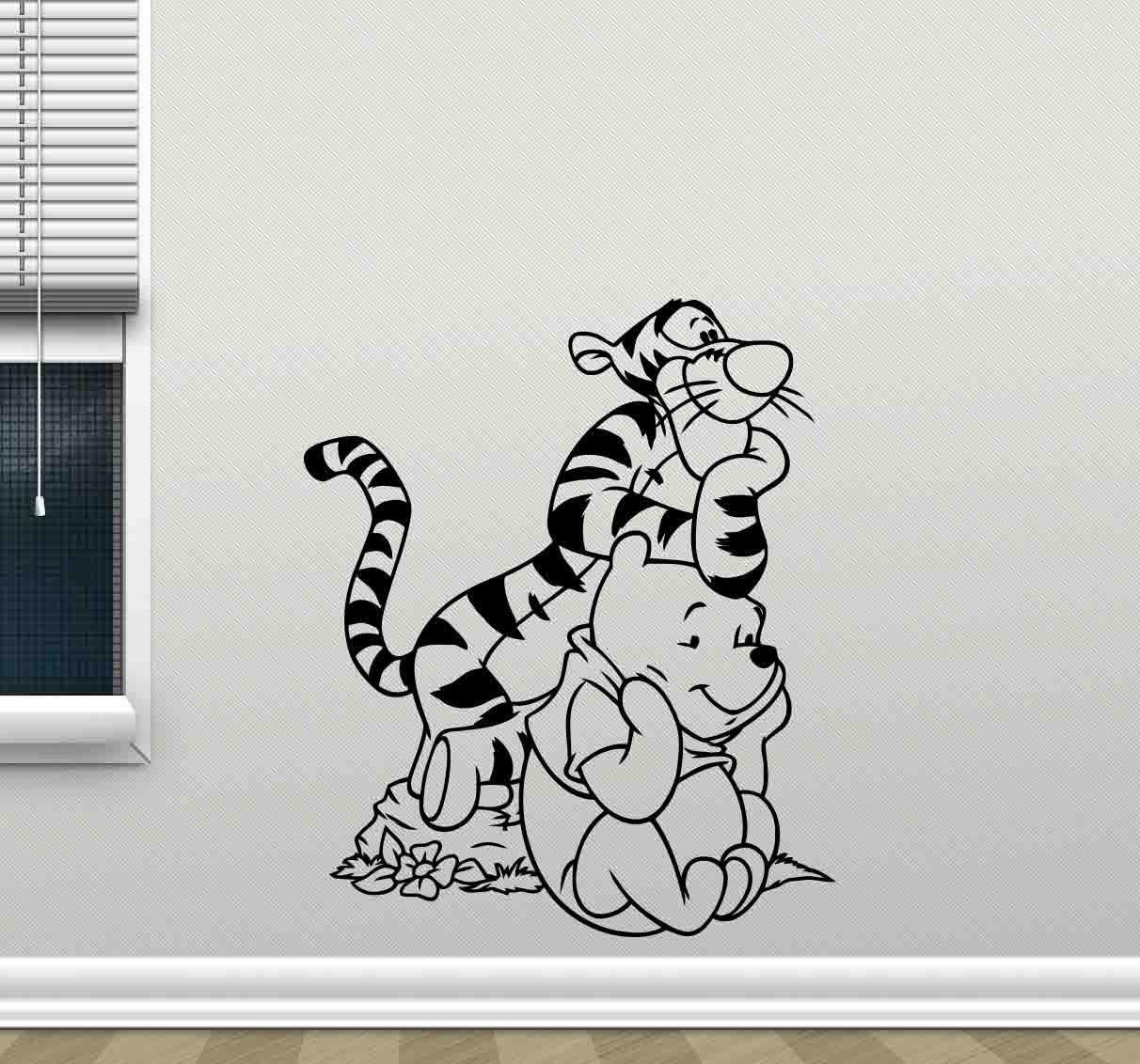 Winnie the Pooh and Tigger Vinyl Decal Nursery Wall Sticker Etsy