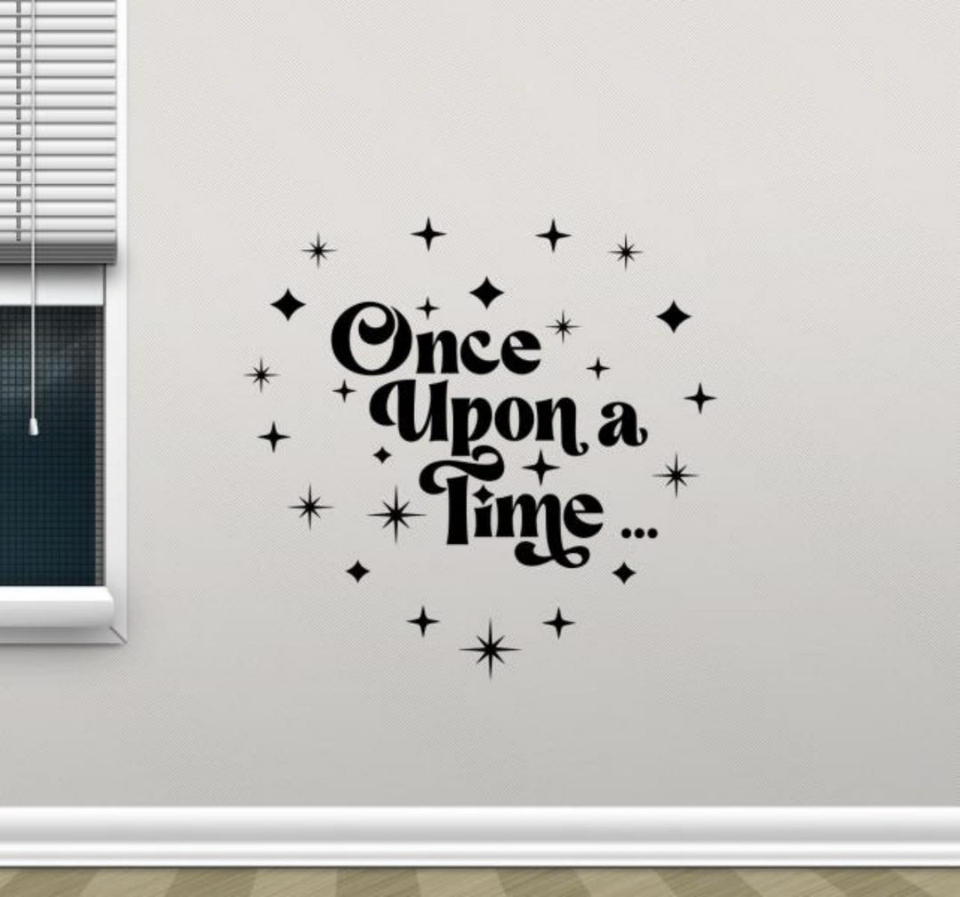 Once Upon a Time Wall Decal Vinyl Sticker Stars Magic Sign Wizard Gift