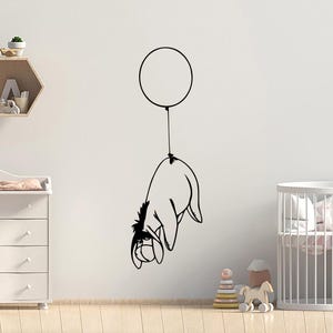 Calcomanía de vinilo de Eeyore, Winnie the Pooh, pegatina de pared, letrero para guardería, póster de Walt Disney, arte de pared infantil, regalo, habitación infantil, decoración de pared para bebé z459