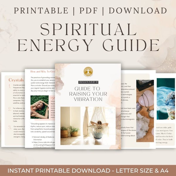 Raising Your Energetic Vibration Guide, Energetic Protection, Crystal Guide, Grounding & Clearing Guide, Beginner Energy Guide PDF Download