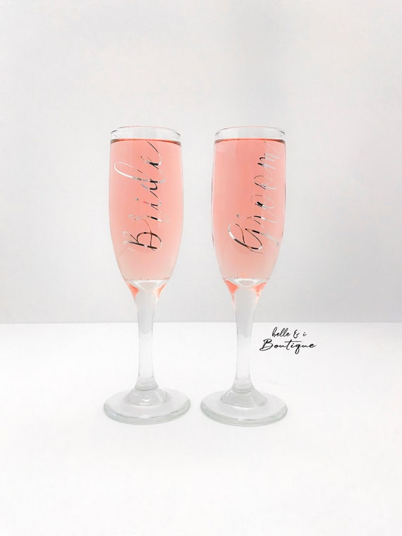 Personalized Champagne Glass Wedding Champagne Glass Etsy