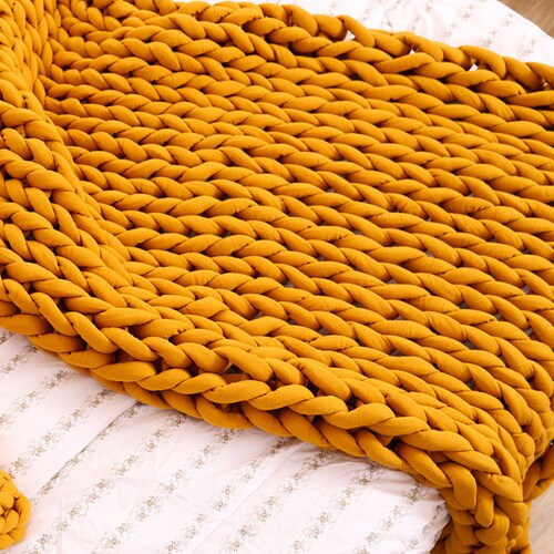 CHUNKY Arm Knit BLANKET Chunky VEGAN Blanket Hand Knitted Etsy