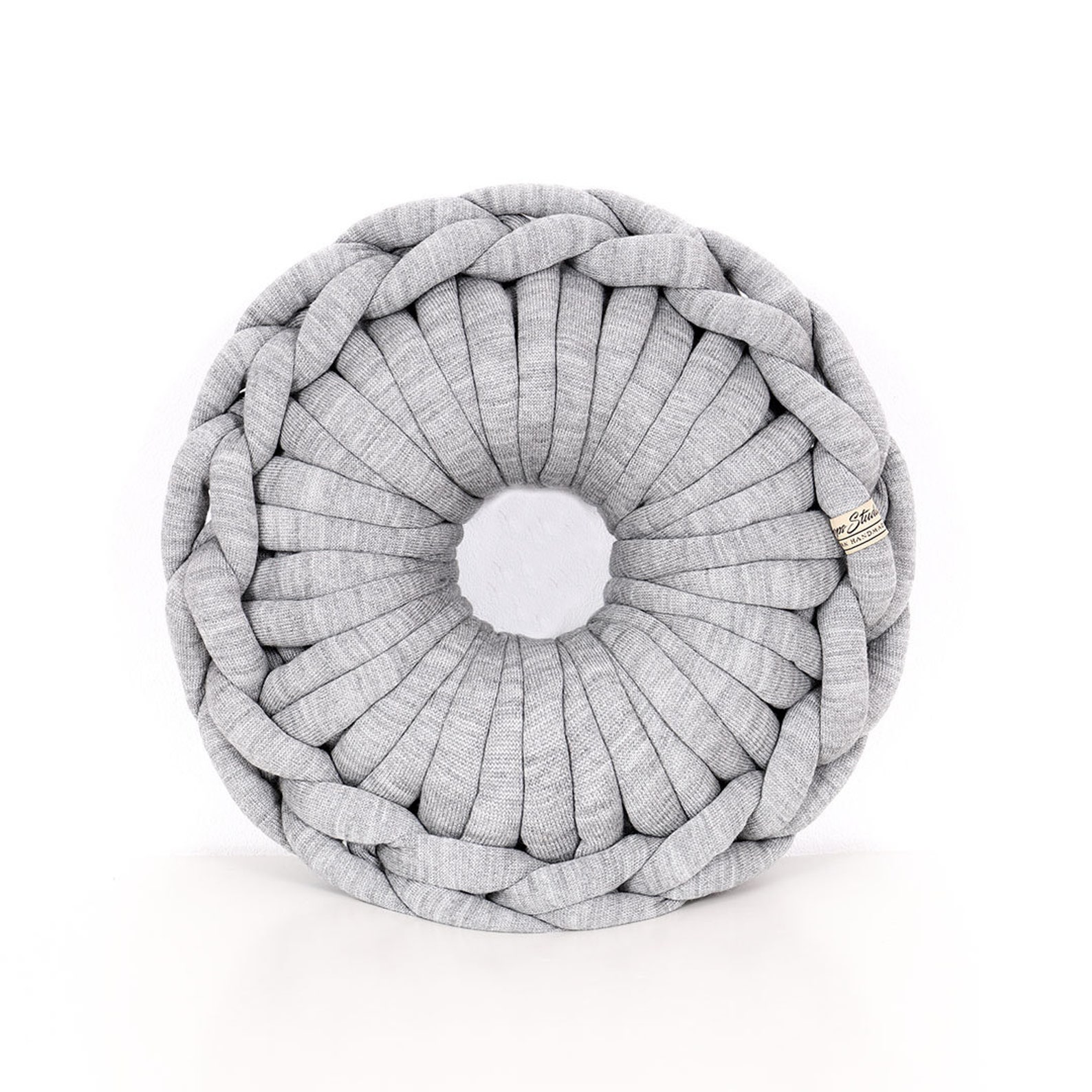 Chunky Knit Round Cushion Decorativ ROUND Knit PILLOW Etsy