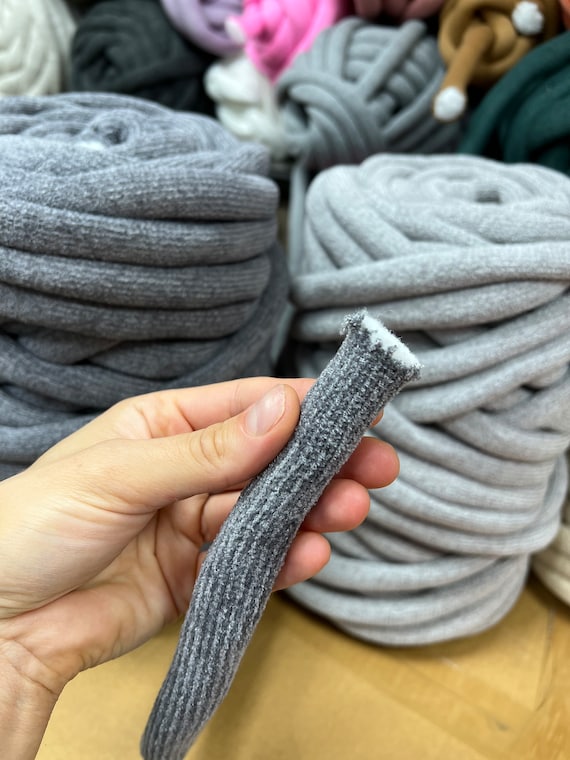 Chunky Wool Yarn Weight Yarn Crocheting Super Bulky Giant Wool Yarn Jumbo  Tubular Yarn Bulky Yarn for Cushion Rug Making Bed Fence Weaving dark green