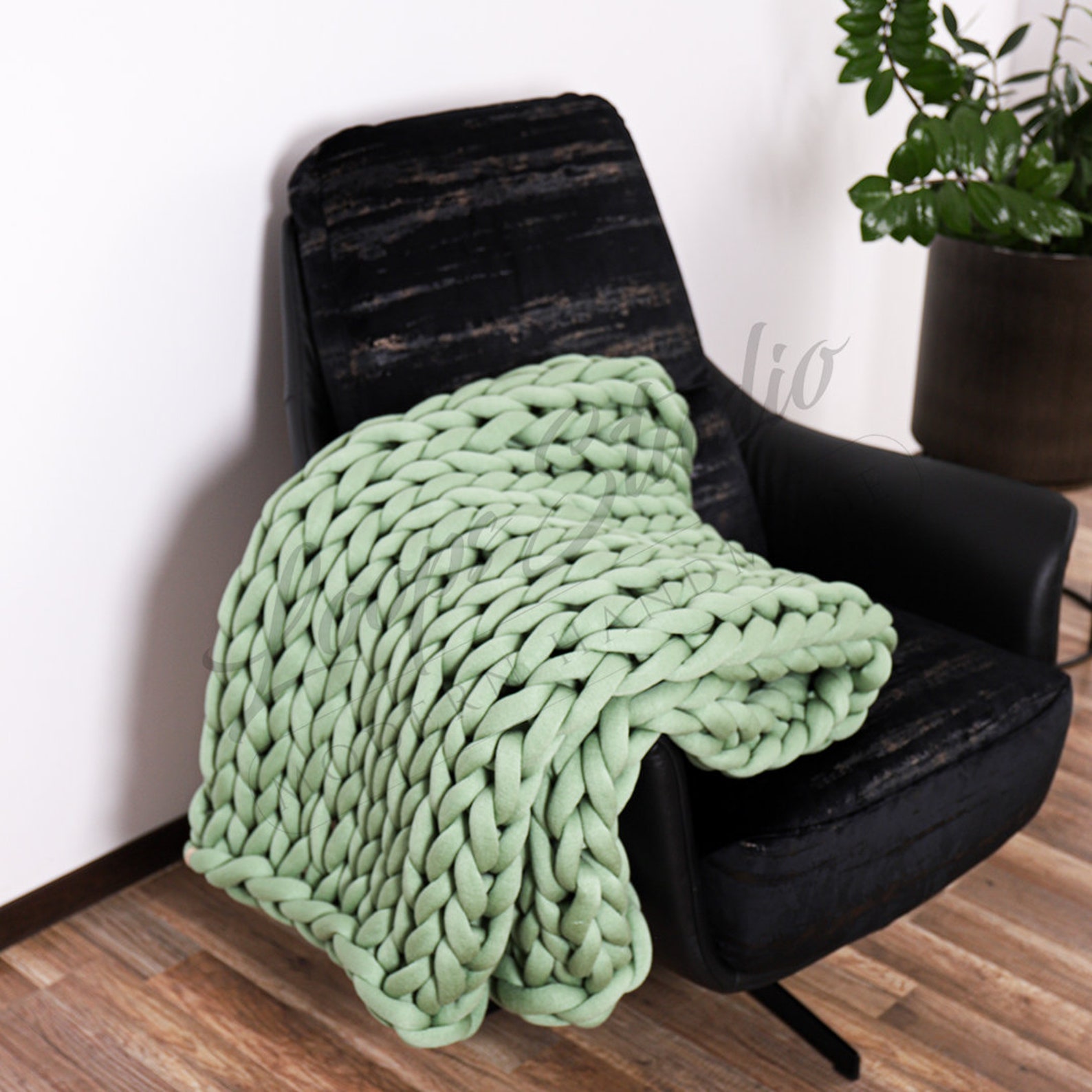 Chunky Blanket Chunky Blue Knit Blanket Knit Throw Blanket Etsy UK