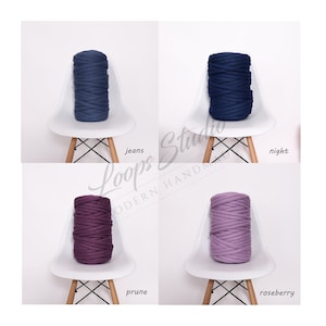Chunky COTTON yarn, ORGANIC yarn, Big cotton tube yarn, Chunky yarn, Giant cotton yarn, Cotton braid image 5